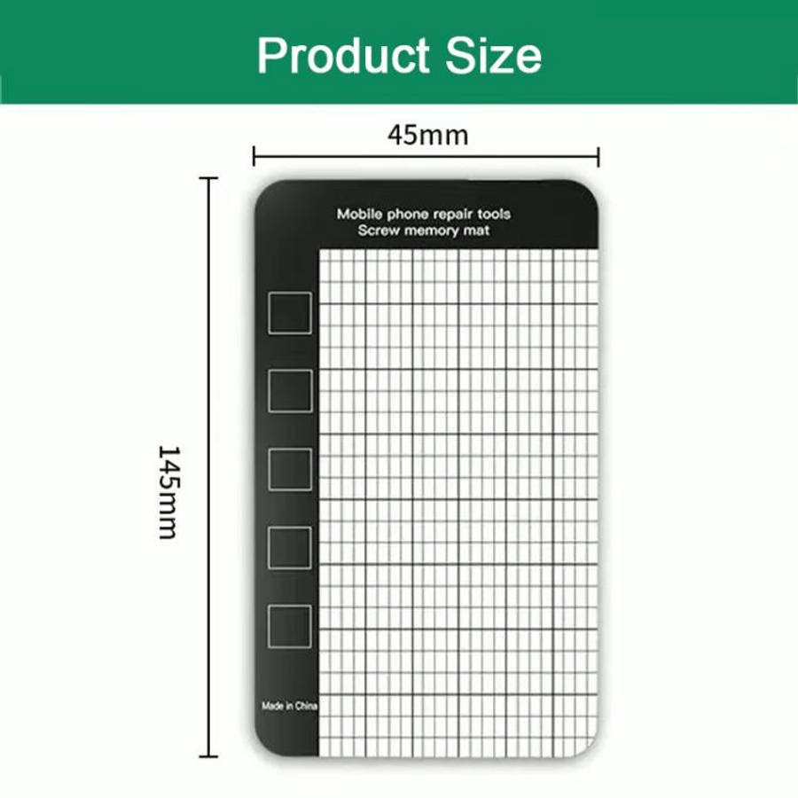 10pcs Anti-Loss Magnetic Screw Mat, 14.5 x 4.5cm, 17.9 x 6.5cm