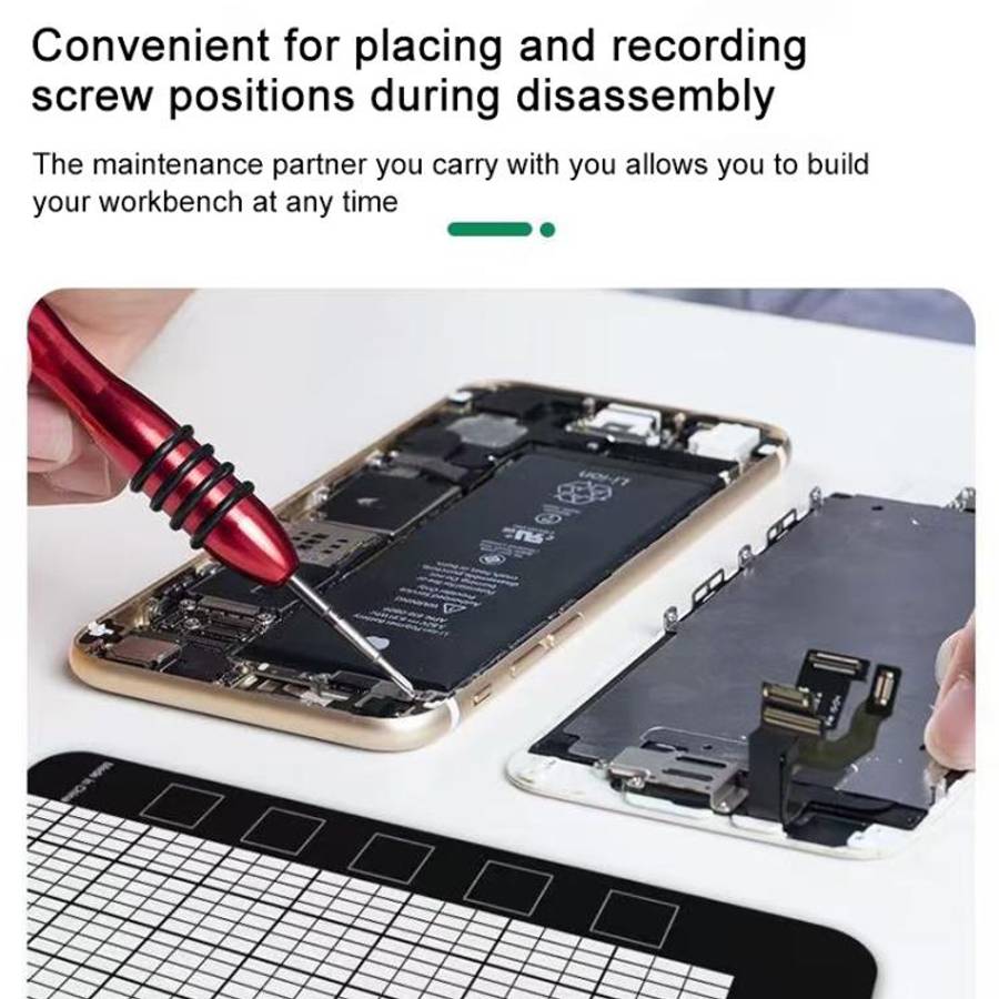10pcs Anti-Loss Magnetic Screw Mat, 14.5 x 4.5cm, 17.9 x 6.5cm