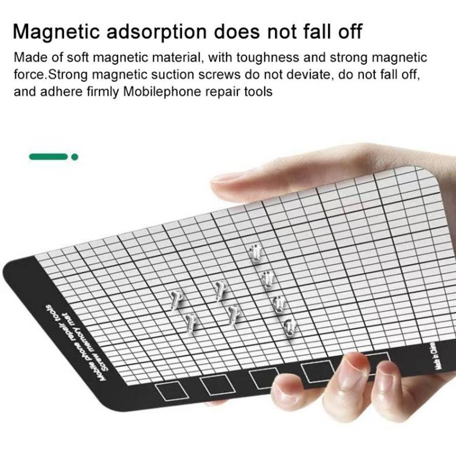 10pcs Anti-Loss Magnetic Screw Mat, 14.5 x 4.5cm, 17.9 x 6.5cm