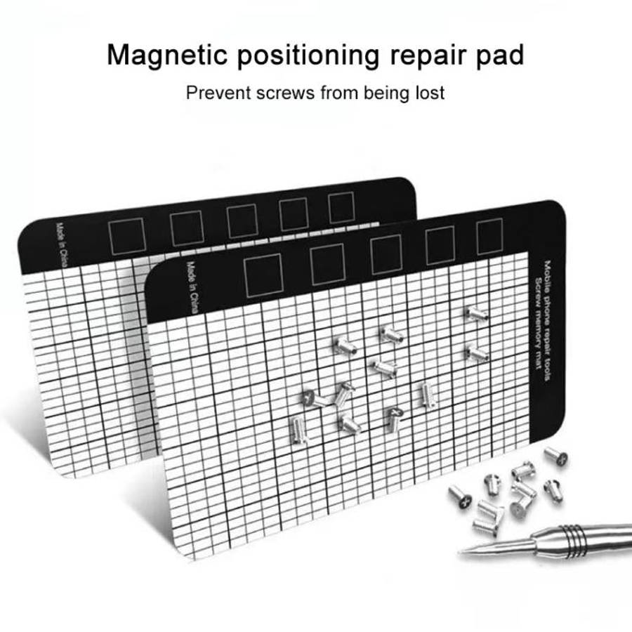10pcs Anti-Loss Magnetic Screw Mat, 14.5 x 4.5cm, 17.9 x 6.5cm