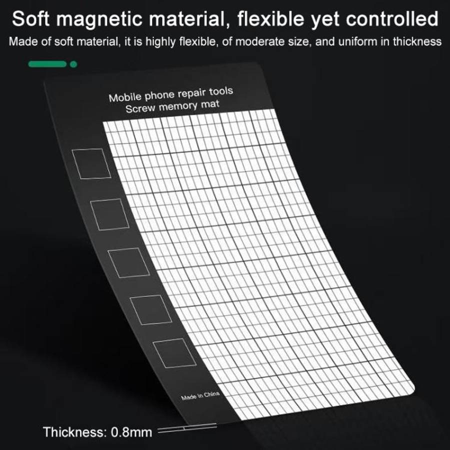 10pcs Anti-Loss Magnetic Screw Mat, 14.5 x 4.5cm, 17.9 x 6.5cm