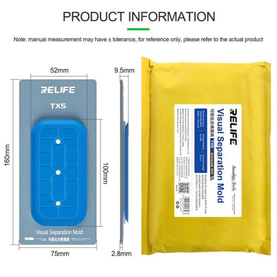 Relife TX5 Visual Separation Mold For iPhone 12-17 Pro Max and Android Phones