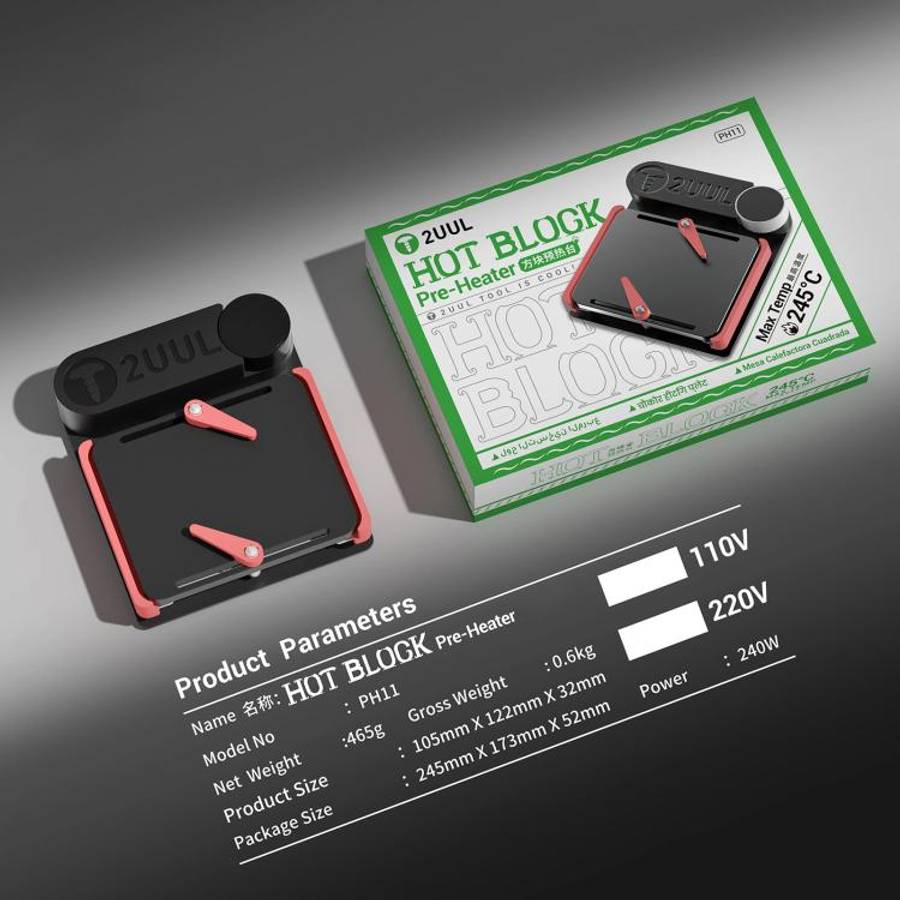 2uul PH11 Motherboard PCB Delamination Rebonding HOT-BLOCK Preheater, EU Plug, US Plug