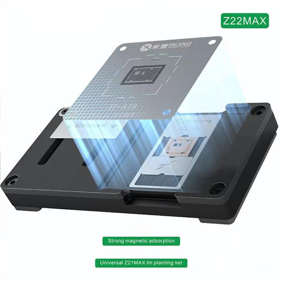 Mijing Z22MAX CPU Chip Tin Planting BGA Reballing Stencil Platform For iPhone 11-17 Pro Max / And...