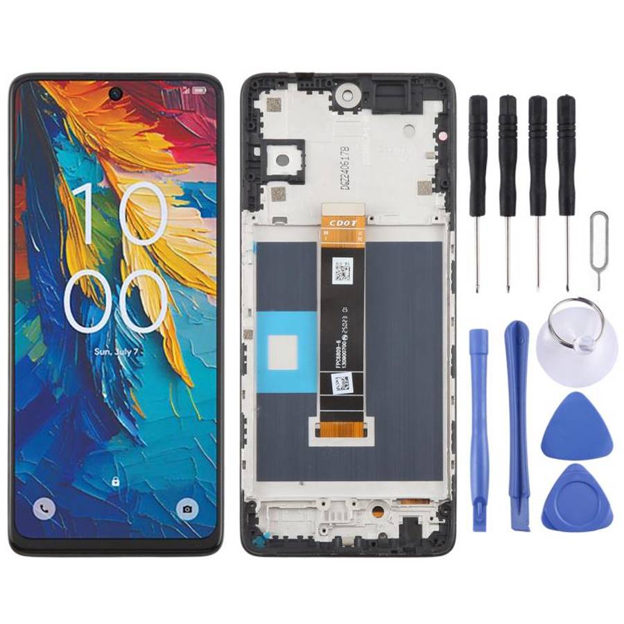 Original LCD Screen Digitizer Full Assembly with Frame, For TCL K33 5G, For TCL K32 5G, For TCL 5...