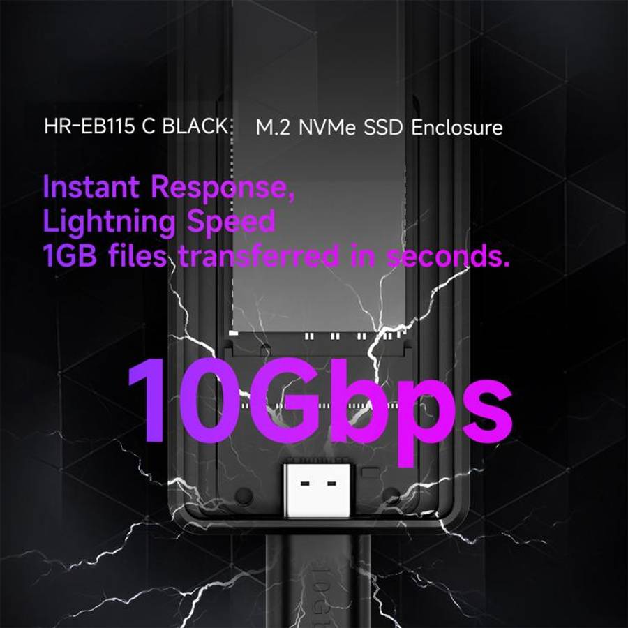 THERMALRIGHT HR-EB115 M.2 NVMe SSD Enclosure with Type-C to Type-C Cable, EB115 C-C Cable