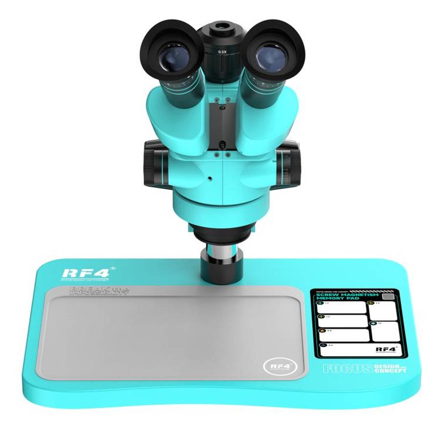 RF4 RF-6558Pro 6.5-58X Trinocular Stereo Microscope with Big Base, Silicone Pad, Screw Pad, RF-65...