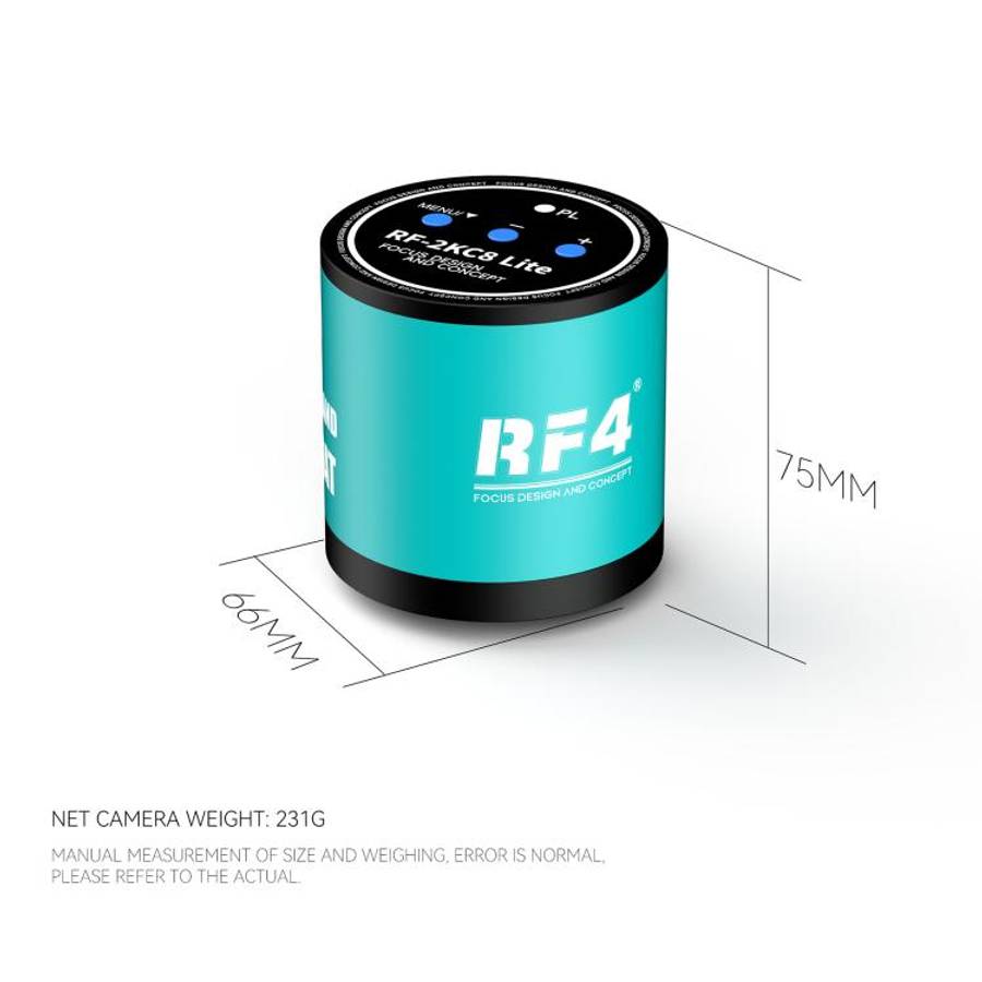 RF4 RF-2KC8 Lite 1080P HD High-Resolution Adjustable Camera for Trinocular Stereo Microscope, RF4...