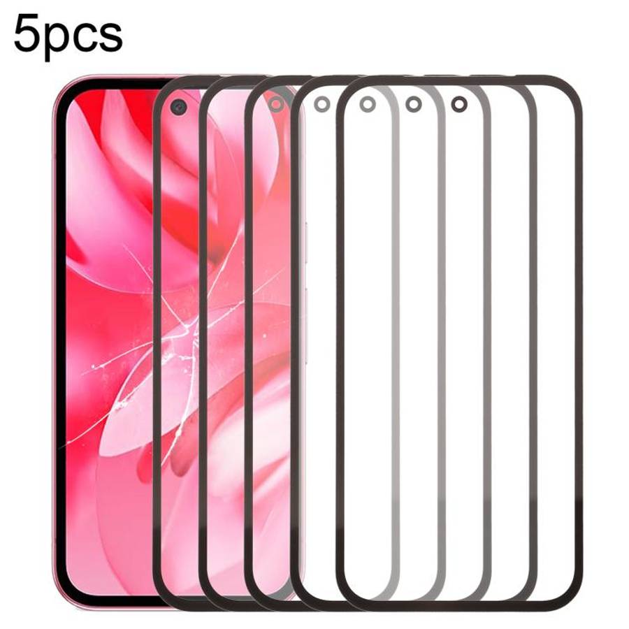 5pcs Front Screen Outer Glass Lens with OCA Optically Clear Adhesive, For Google Pixel 10 Pro XL,...