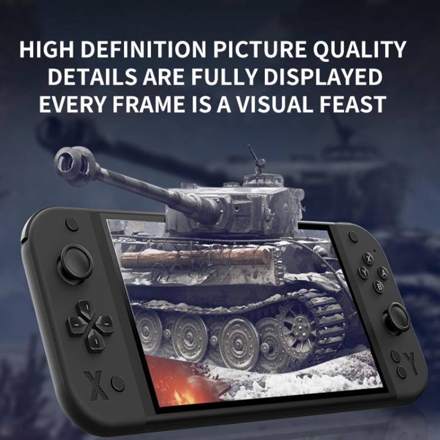 G90 7-inch IPS HD Handheld Game Console Supports 30+ Emulators, 64G