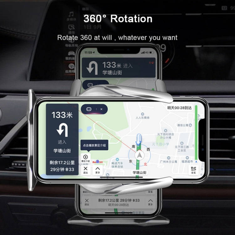 S7 15W QI 360 Degree Rotatable Infrared Induction Car Air Outlet Wireless Charging Mobile Phone H...