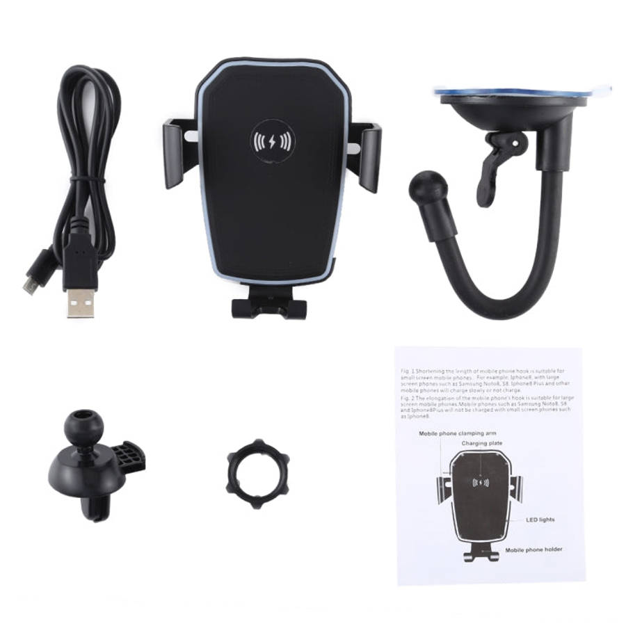 K81 10W QI Universal Rotating Gravity Induction Car Wireless Charging Mobile Phone Holder with Su...