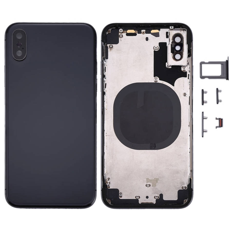 Back Housing Cover with SIM Card Tray & Side keys for iPhone X, For iPhone X(with SIM Card Tray),...