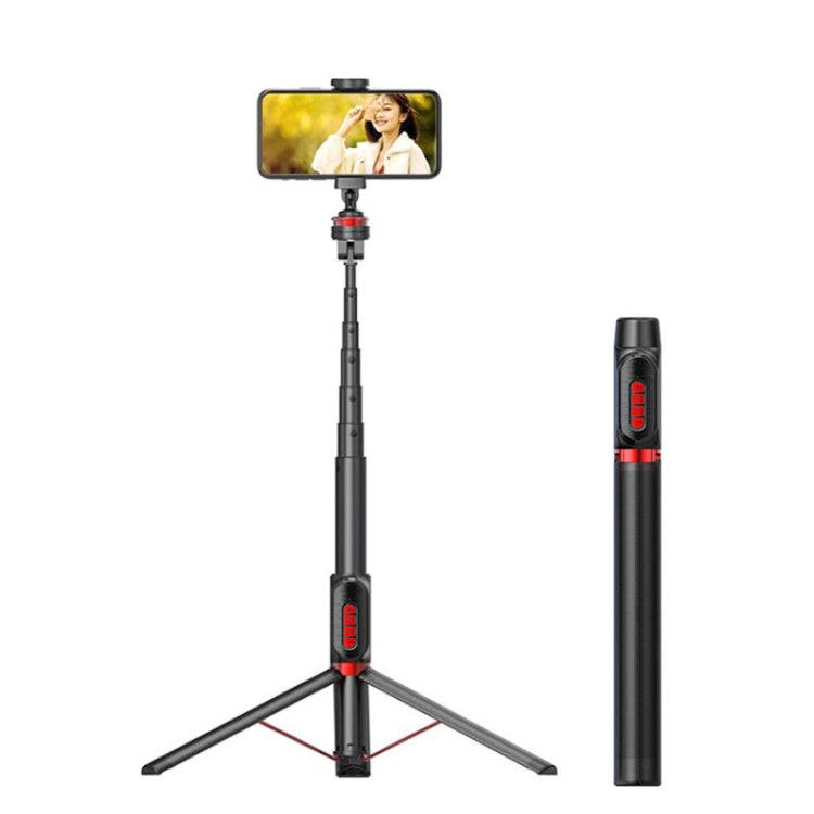 Aluminum Alloy Mobile Phone Bluetooth Selfie Stick Live Floor Tripod Bracket, Height: 1.5m, Heigh...