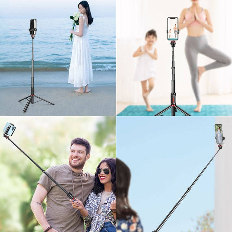 Aluminum Alloy Mobile Phone Bluetooth Selfie Stick Live Floor Tripod Bracket, Height: 1.8m, Heigh...