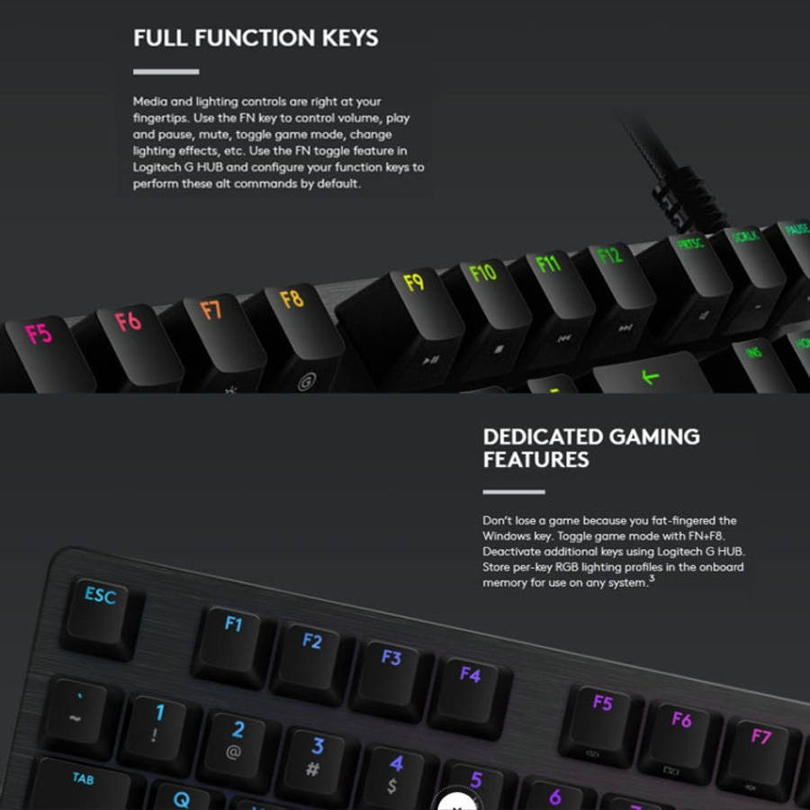 Logitech G512 RGB L-axis Mechanical Wired Gaming Keyboard, Length: 1.8m, Logitech G512 L-axis