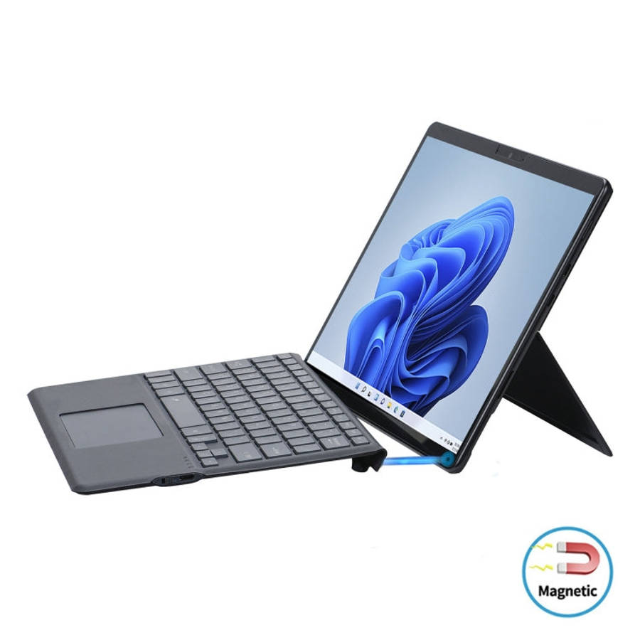 For Microsoft Surface Pro 8 Tablet Colorful Backlight Bluetooth Keyboard Leather Case with Pen Sl...