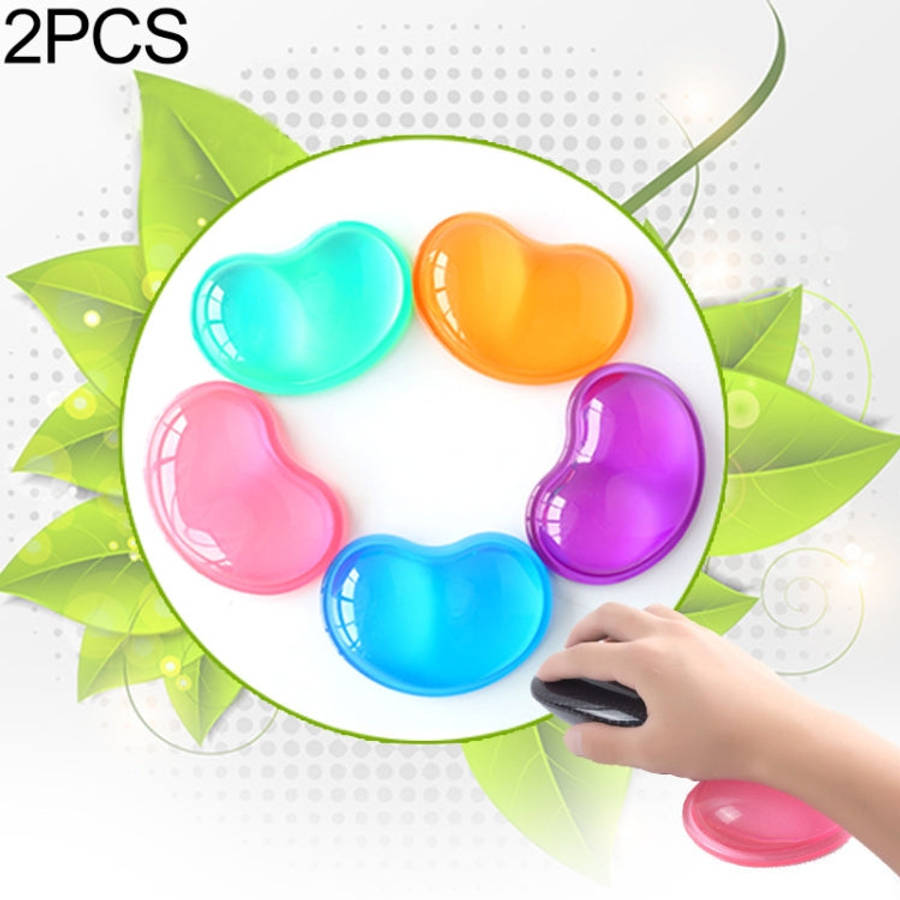 MONTIAN 2 PCS Transparent Silicone Bracer Heart-shaped Mouse Wrist Supporter, Random Color Delive...