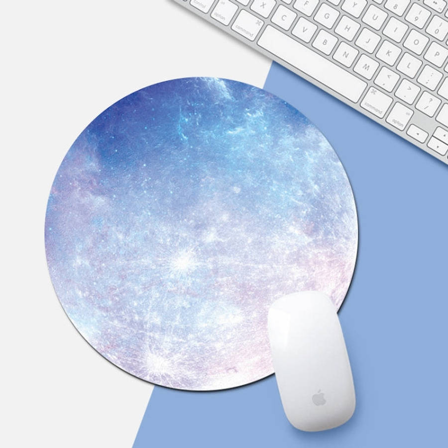 Rainbow Color Mercury Pattern Circular Mouse Pad, Diameter: 22cm, Rainbow Color Mercury