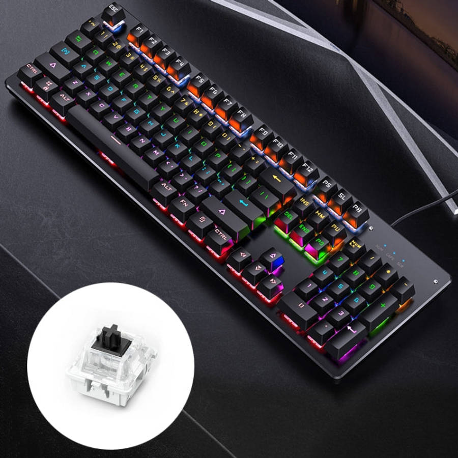 YINDIAO Classic Square Keys Mixed Light USB Mechanical Gaming Wired Keyboard, Black Shaft, Square...