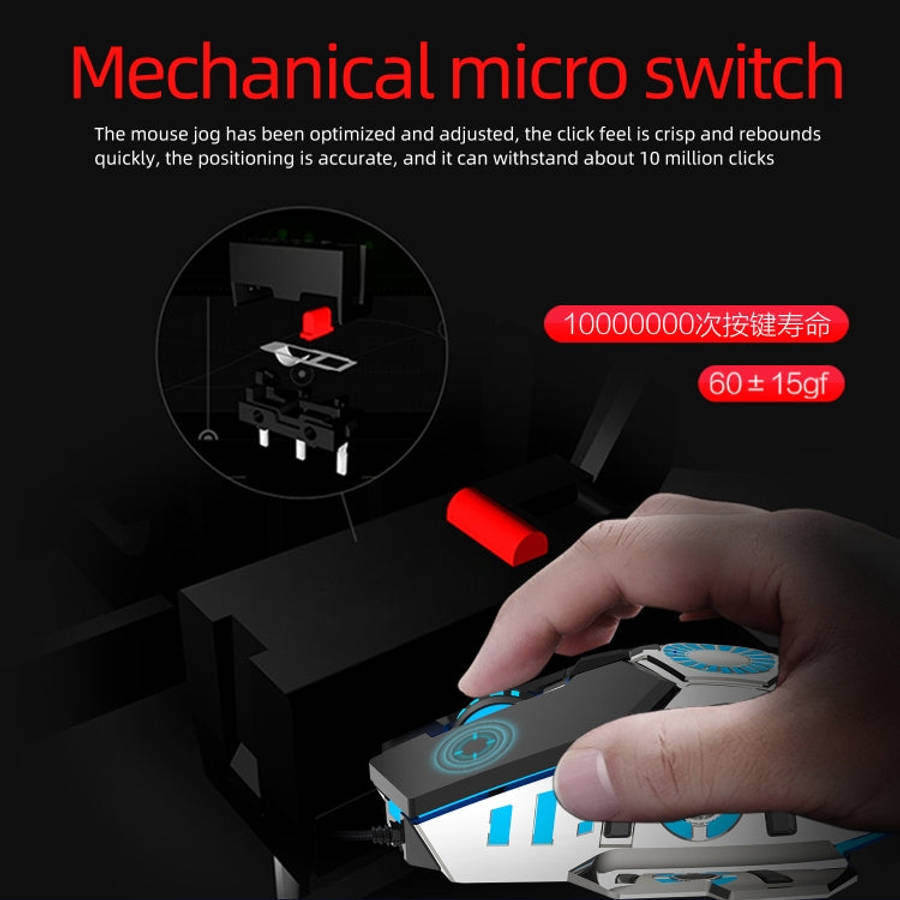 HXSJ J700 Colorful Lighting Programmable E-sports Gaming Wired Mouse, J700