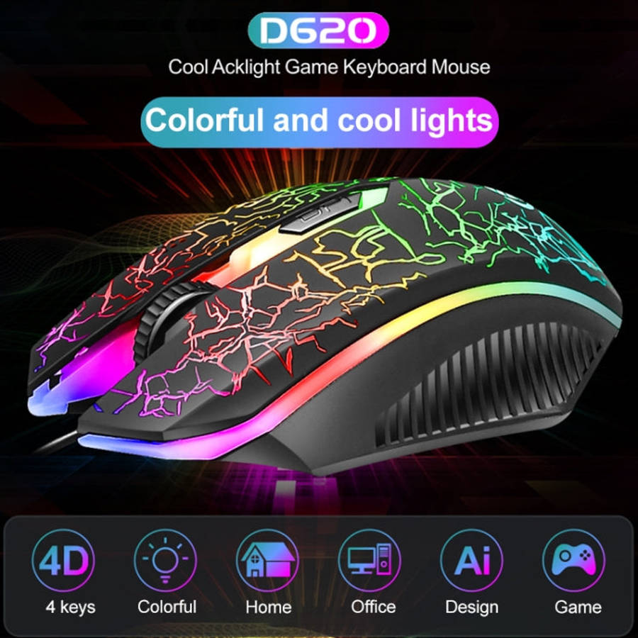 SHIPADOO D620 1600 DPI Three-speed Adjustable Four-button Cool Colorful Respiration Light Gaming ...