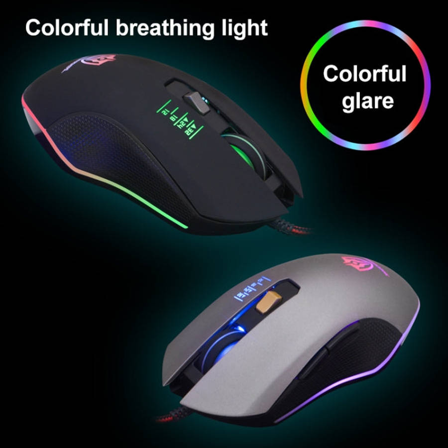 SHIPADOO GM3 3600 DPI Four-speed Adjustable Four-button Cool Colorful Respiration Light Gaming Wi...