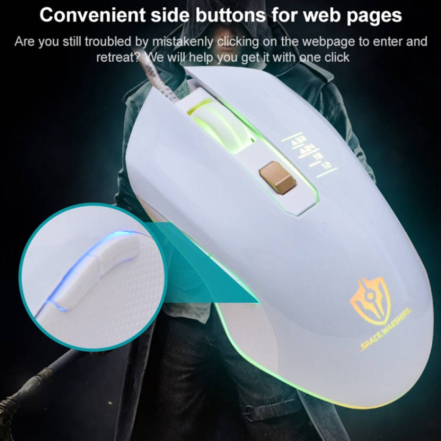 SHIPADOO GM3 3600 DPI Four-speed Adjustable Four-button Cool Colorful Respiration Light Gaming Wi...