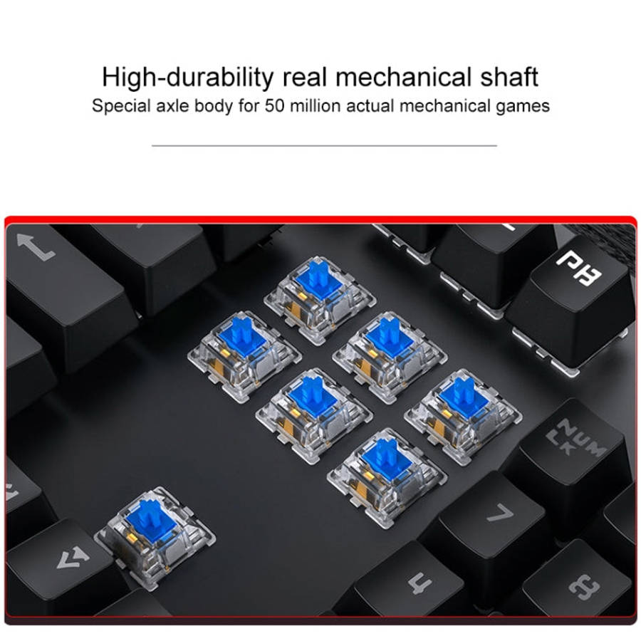 YINDIAO ZK-3 USB Mechanical Gaming Wired Keyboard, Blue Shaft, Blue Shaft