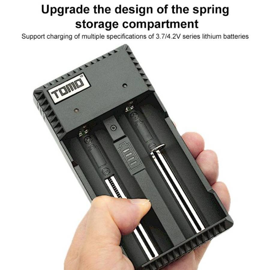 TOMO V6-2 USB Smart Battery Charger with  Indicator Light for 18650 / 18500 / 17650 / 16340 / 145...