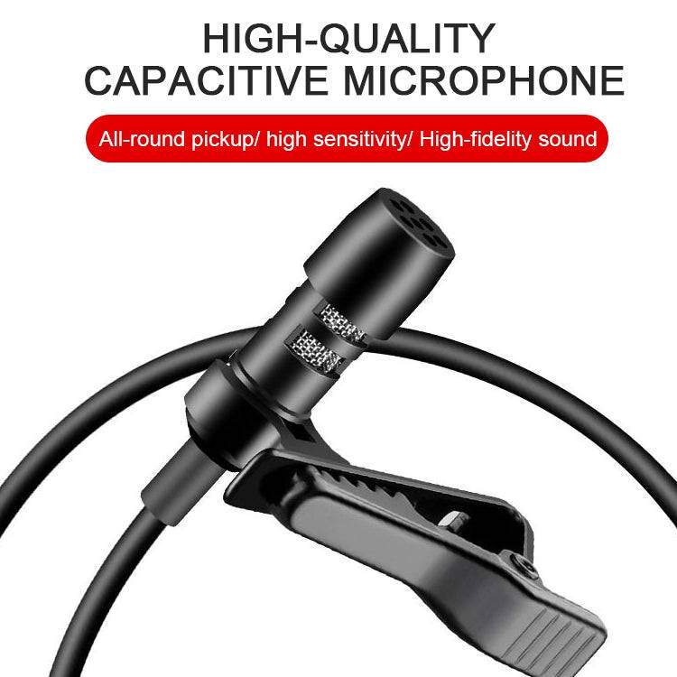 YICHUANG YC-LM10 USB-C / Type-C Intelligent Noise Reduction Condenser Lavalier Microphone, Cable ...
