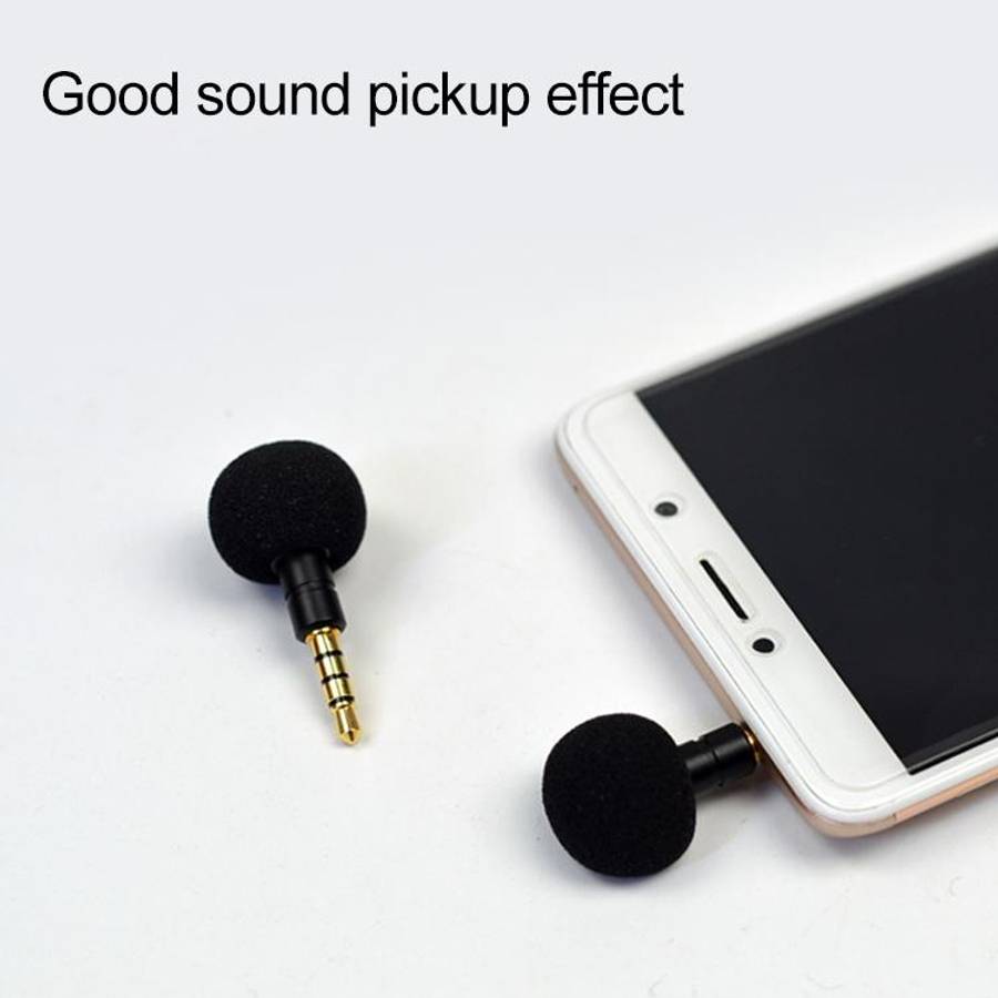 ZJ040MR Stereo 3.5mm Mobile Phone Tablet Laptop Electronic Equipment Mini Straight Microphone, St...