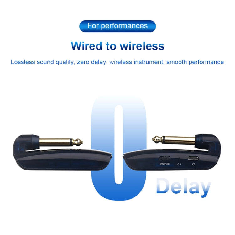 Measy AU688-U 20 Channels Wireless Guitar System Rechargeable Musical Instrument Transmitter Rece...