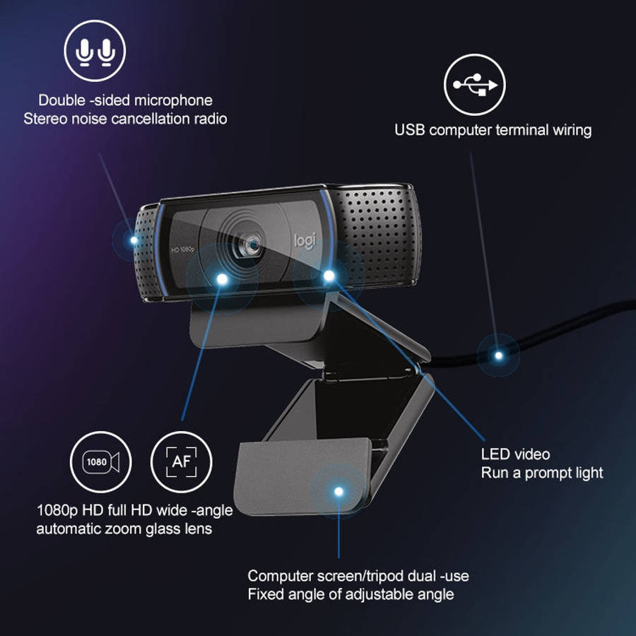 Logitech C920e HD Pro Webcam Widescreen Video Chat Recording USB Smart 1080P Web Camera, C920e