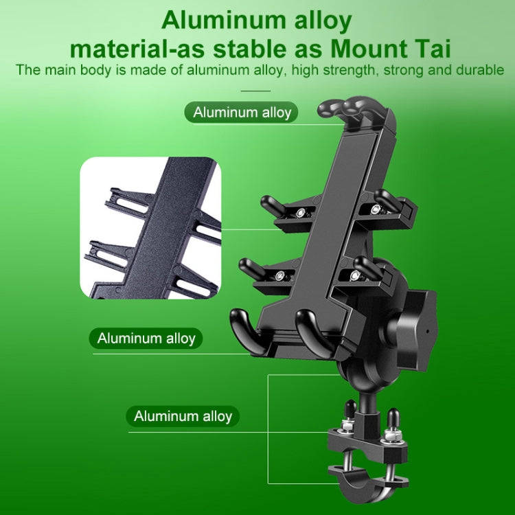 Tilt Rearview Mirror Screw Hole Ball-Head Motorcycle Eight-jaw Aluminum Phone Navigation Bracket,...