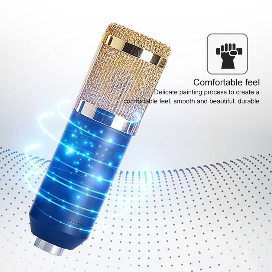 BM-800 Network K-Song Dedicated High-end Metal Shock Mount Microphone Set, BM800 Kit Blue, BM800 ...