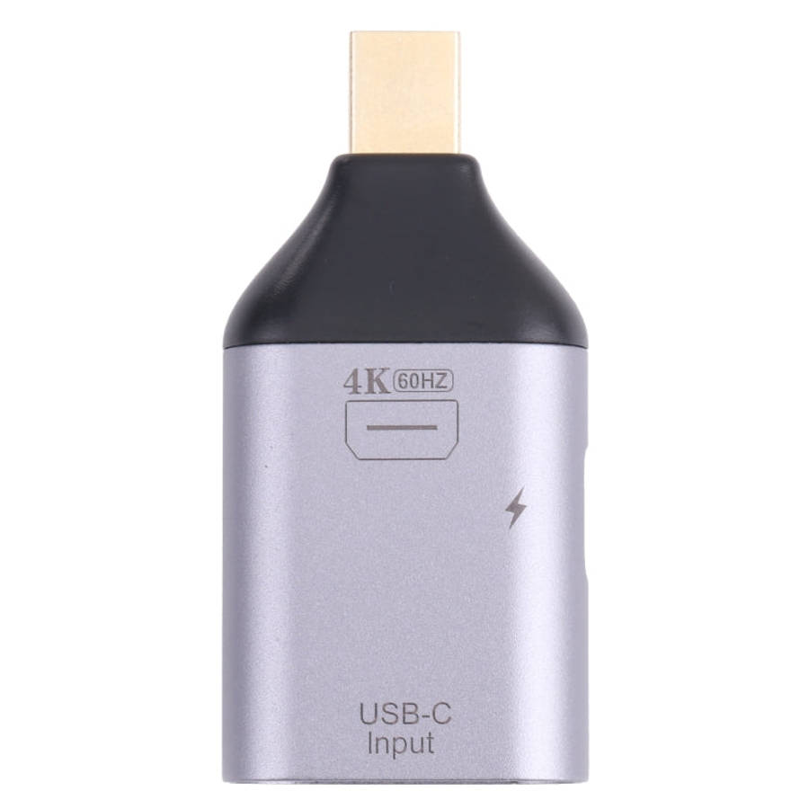 2 in 1 4K 60Hz Mini DP Male to USB-C / Type-C Charging + USB-C / Type-C Female Adapter, Mini DP