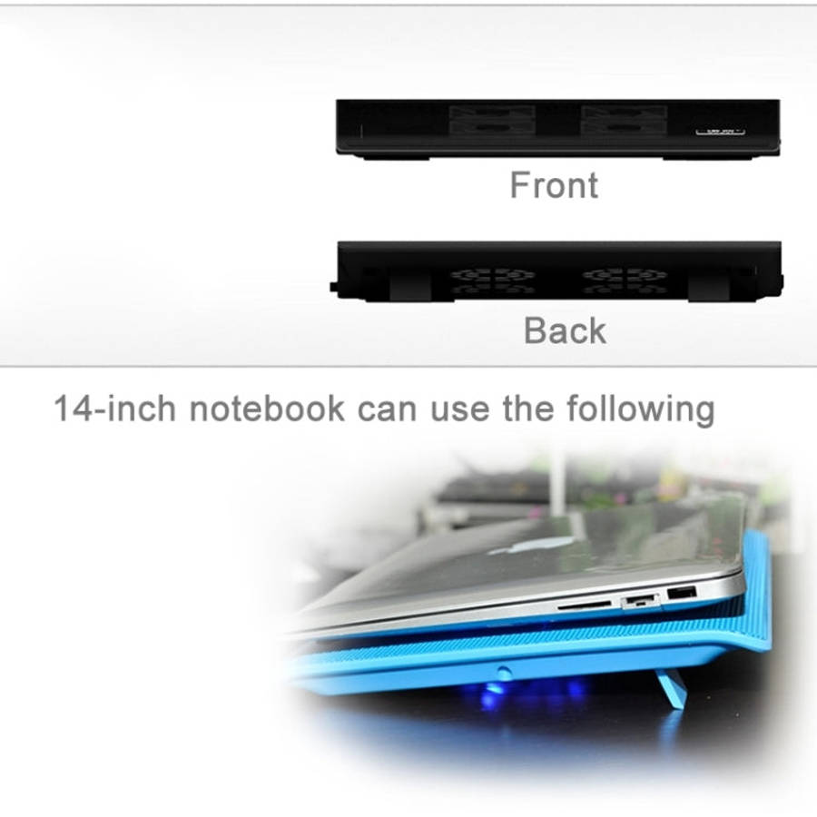 NUOXI L112A Four Fans Adjustable Speed Silent Notebook Computer Cooling Base USB Cooler Pad with ...