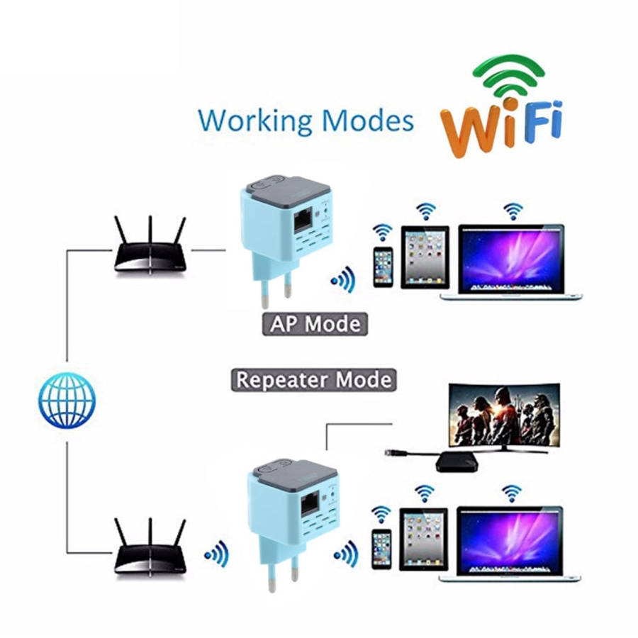 300Mbps Wireless WiFi Range AP / Repeater Signal Booster, EU Plug, WiFi Range AP