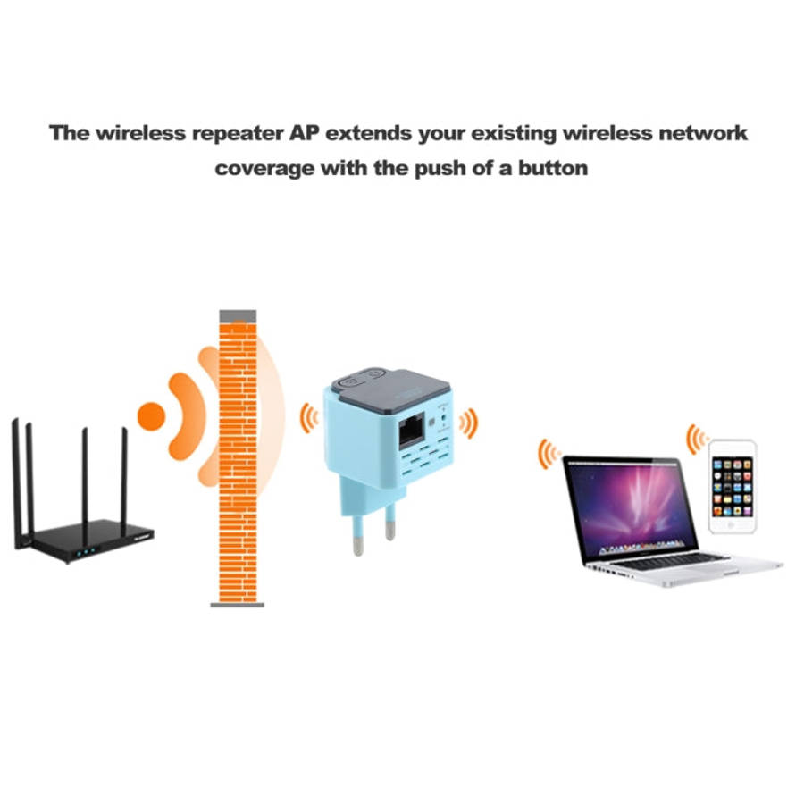 300Mbps Wireless WiFi Range AP / Repeater Signal Booster, EU Plug, WiFi Range AP