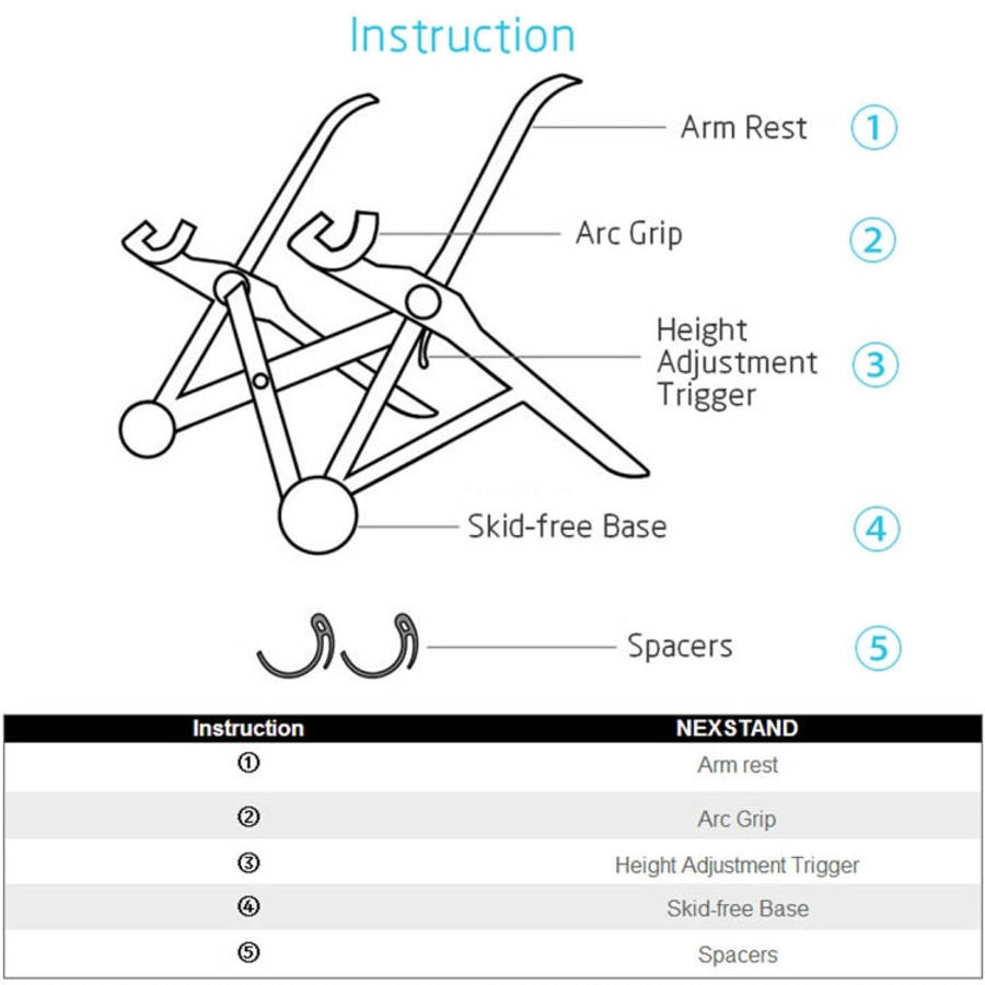 NEXSTAND Portable Adjustable Foldable Desk Holder Stand for Laptop / Notebook, Suitable for: More...