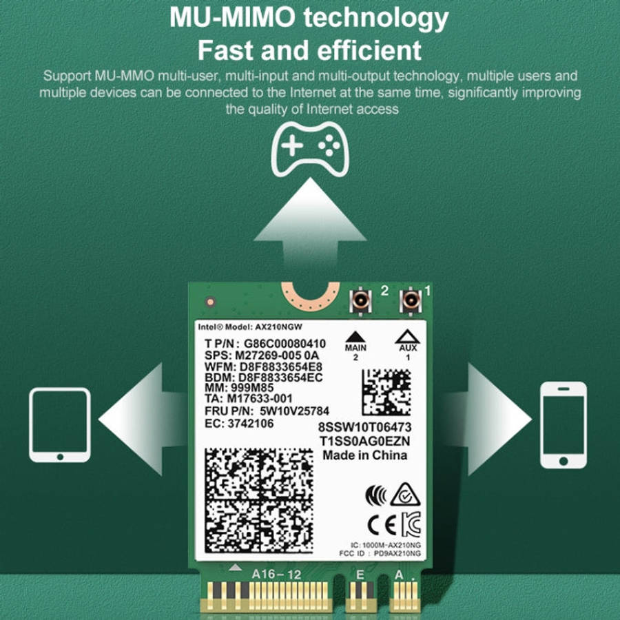 COMFAST AX210 vPro-M 5374Mbps Bluetooth 5.2 Tri-band Wireless Network Card, AX210