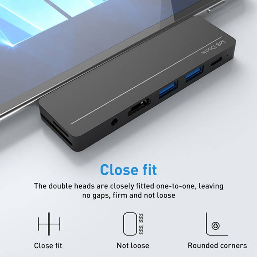 Rocketek SHX5 Multifunctional Dual Type-C Ports Expansion Dock HUB Adapter, SHX5