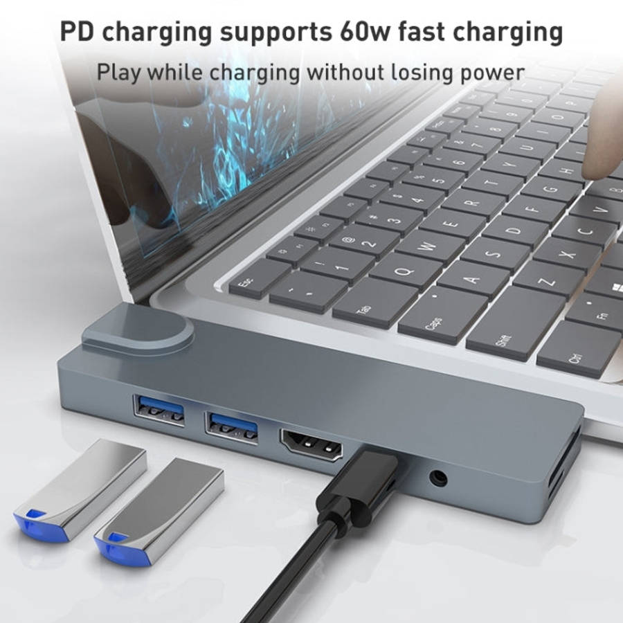 Rocketek SHL731 8 in 1 60W PD / RJ45 / 4K HDMI / USB 3.0 HUB Adapter for Surface Pro 3 / 4 / GO, ...