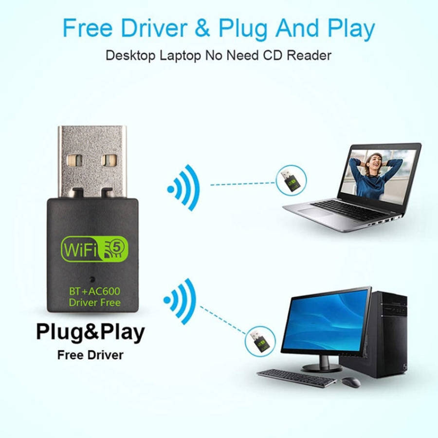 600M Bluetooth WiFi 2 in- 1 USB Network Adapter WiFi Signal Receiver, 605