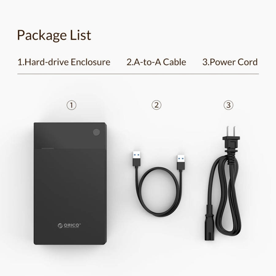 ORICO 3599U3 2.5 / 3.5 inch Portable USB3.0 Hard-Drive Enclosure, US Plug, US Plug