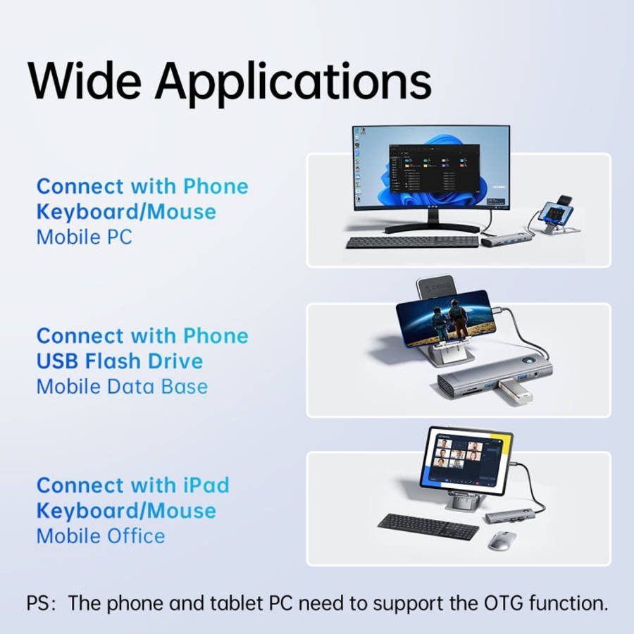 ORICO PW11-10P Type-C / USB-C 10-in-1 5Gbps Multifunction Docking Station, PW11-10P