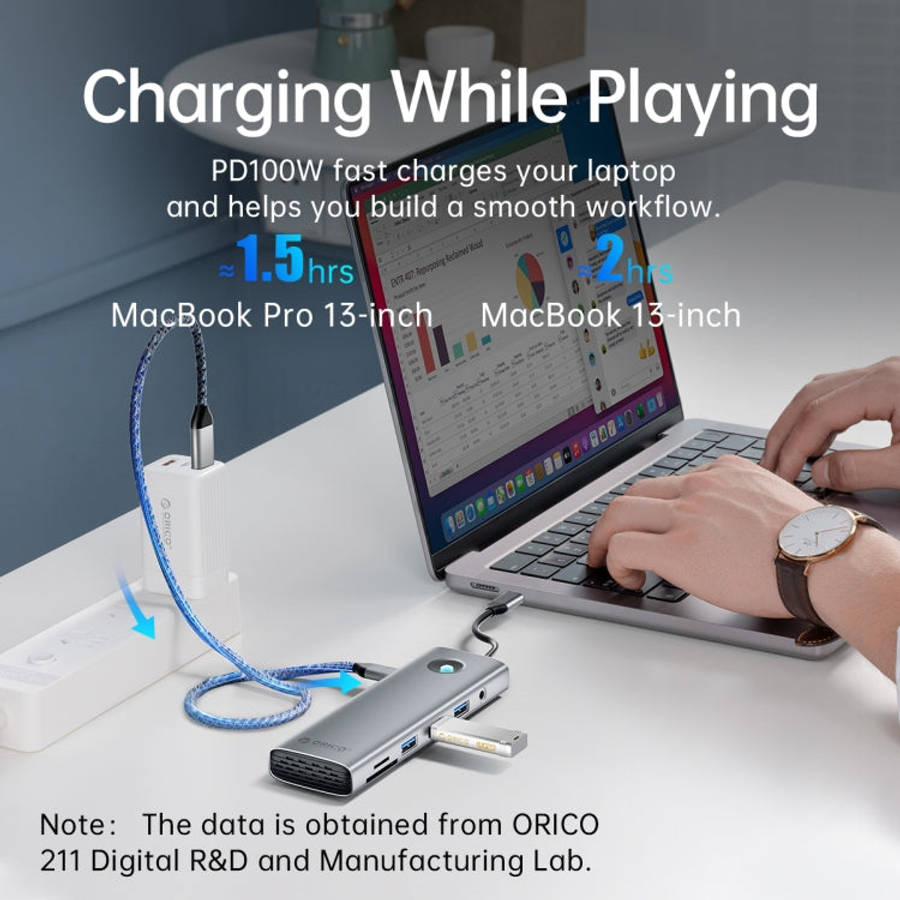 ORICO PW11-10P Type-C / USB-C 10-in-1 5Gbps Multifunction Docking Station, PW11-10P
