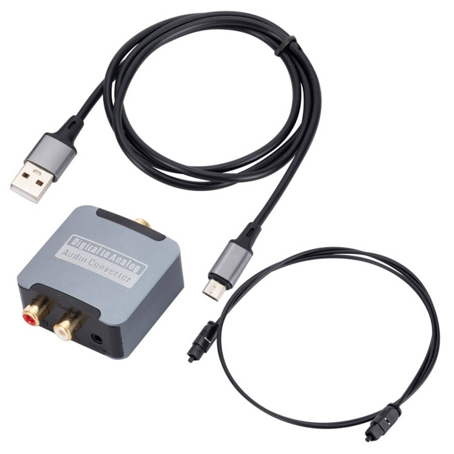 Digital to Analog 3.5 Coaxial Audio Converter, Host + USB Cable + Optical Fiber Cable, Host + USB...