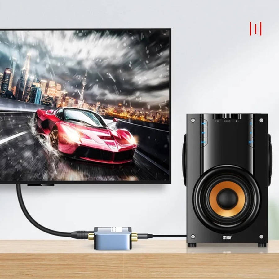 Digital to Analog 3.5 Coaxial Audio Converter, Host + USB Cable, Host + USB Cable